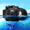 PULUZ 40m Carcasa de buceo de profundidad submarina Carcasa de cámara impermeable para Sony A6300 (E PZ 16-50 mm F3.5-5.6 OSS) (Negro)