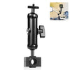 PULUZ Soporte para motocicleta Espejo retrovisor Soporte fijo para GoPro y otras cámaras de acción (Negro)
