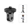 Adaptador de cámara de acción de montaje de trípode de metal con tornillo de 1/4 pulgadas PULUZ (negro)