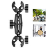 PULUZ Motocicleta Dualheads Cangrejo Abrazadera Cámara de acción Manillar Montaje fijo (Negro)