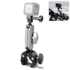 PULUZ Motocicleta Cangrejo Alicates Soporte de brazo de clip con adaptador de montaje y tornillo largo (negro)