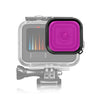 Para GoPro HERO12 Negro / 11 Negro / 10 Negro / 9 Negro PULUZ Carcasa cuadrada Filtro de lente de color de buceo (púrpura)