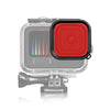 Para GoPro HERO12 Negro / 11 Negro / 10 Negro / 9 Negro PULUZ Carcasa cuadrada Filtro de lente de color de buceo (rojo)