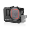 Marco adaptador de jaula de metal PULUZ para Insta360 Ace Pro/Ace con filtro UV de 52 mm y anillo adaptador (negro)