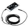 Cámara de inspección de tubo de serpiente de endoscopio micro USB con 6 LED para teléfono Android OTG, diámetro de lente: 7 mm, longitud: cable duro de 5 m