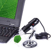 Microscopio digital USB de 1,3 megapíxeles 200x con 8 LED de luz blanca (negro)
