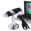Microscopio digital USB de 2.0 megapíxeles 800X con soporte / luz blanca de 8 LED (negro)