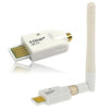 Mini tarjeta adaptadora USB inalámbrica de alta potencia 802.11N 150M (blanca)