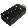 Adaptador de sonido USB de 2.1 canales (negro)
