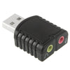 Adaptador de sonido estéreo USB 2.0, no se requiere alimentación externa (negro)