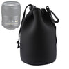 Lente de cámara SLR de neopreno Bolsa de transporte Bolsa con mosquetón, Tamaño: 10x18cm (Negro)