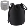 Lente de cámara SLR de neopreno Bolsa de transporte Bolsa con mosquetón, Tamaño: 10x14cm (Negro)