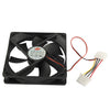 Ventilador de enfriamiento de 120 mm y 4 pines con conectores dobles (12025 de 4 pines)