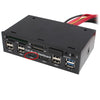 Lector de tarjetas de tablero de instrumentos para PC de medios de 5,25 pulgadas 2 x USB 3.0 + 6 x USB 2.0 SATA