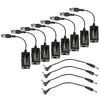 Cámara de Equipo CCTV BNC Video Balun Transceptor (Negro)