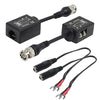 2 piezas de video pasivo Balun CCTV Network UTP BNC (negro)