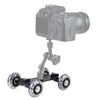 Mesa de piso Video Slider Track Dolly Car for DSLR Cámara (Negro)