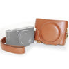 Estuche para cámara de cuero PU de estilo retro con correa para Sony RX100 M3 / M4 / M5 (marrón)