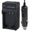 Cargador de coche de batería para cámara digital para Canon NP-7L (negro)