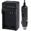 Cargador de coche con batería para cámara digital para Olympus u700 / u720sw / U800 (Li-40B / Li-42B) (Negro)
