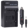 Cargador de coche de batería para cámara digital para Sony NP-FV100 (negro)