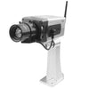 Cámara de seguridad LED IR de vigilancia inalámbrica falsa falsa con rotación de 45 (plateado)
