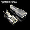 Conector de espada femenina de 500x 6.3mm Crimp Terminal Conector + Caja (500 PC en un envase, el precio es para 500 piezas)