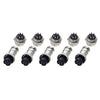 Conector de zócalo de enchufe de aviación GX16 de DIY 16mm (5 piezas en un paquete, el precio es para 5 PCS) (Plata)