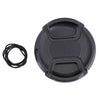Tapa de lente de cámara de pellizco central de 67 mm (negro)