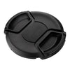 Tapa de lente de cámara de pellizco central de 72 mm (negro)