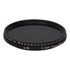Filtro variable ajustable de densidad neutra ND Fader de 58 mm Filtro ND 2 a ND 400 (negro)
