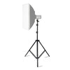 Soporte de iluminación de aluminio para fotografía profesional de 68 cm-200 cm de altura para luz de flash de estudio (negro)