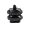 Adaptador de tornillo de aleación de aluminio reforzado con zapata de 1/4 de pulgada con tuerca doble para cámaras DSLR, GoPro HERO9 Black / HERO8 Black / 7/6/5/5 Session / 4/3 + / 3/2/1