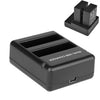 Cargador de viaje de batería dual USB para GOPRO HERO4 (AHDBT-401) (Negro)