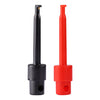 1 par de pinzas de sonda de prueba tipo gancho negro y rojo de 56 mm (tamaño grande)