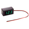 Mini medidor de panel de voltaje digital con pantalla de luz verde de 2 cables V42D, voltaje de medida: CC CC 1,7-25 V