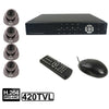 Kit de grabador de video digital integrado de 4 canales (CCD Sharp de 1/3, 420TVL, 24 x LED IR, lente de 6 mm, distancia IR: 25 m, H.264 (8204EV + 622A)