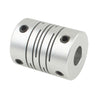 Acoplador de acoplamiento flexible del motor Stepper de CNC (8x10mm) (plata)
