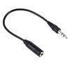 Cable convertidor de 3,5 macho a 2,5 hembra, longitud: 17 cm (negro)