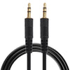 Cable auxiliar de audio estéreo con enchufe macho de 1 m de 3,5 mm a macho de 3,5 mm (conector chapado en oro + negro)