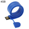 Pulsera de silicona con disco flash USB con memoria de 4 GB (azul oscuro)