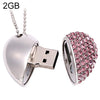 Disco flash USB con joyas de diamantes en forma de corazón, especial para regalos del día de San Valentín (2 GB)