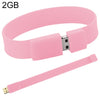 Pulseras de silicona de 2GB Disco flash USB 2.0 (rosa)