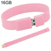 Pulseras de silicona de 16GB Disco flash USB 2.0 (rosa)