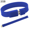 Pulseras de silicona de 2GB Disco flash USB 2.0 (azul oscuro)