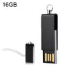 Mini disco flash USB giratorio (16 GB), negro