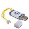 Disco flash USB de porcelana azul y blanca de 8 GB