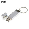 Disco flash USB 2.0 estilo llavero metálico (8GB)