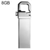 Disco Flash USB 2.0 estilo llaveros metálicos de 8GB