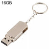 Disco flash Mini USB 2.0 de la serie Metal con llavero (16 GB)